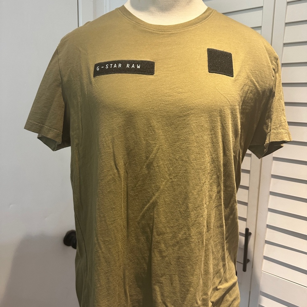 G-Star Men's Khaki Short Sleeve Tee